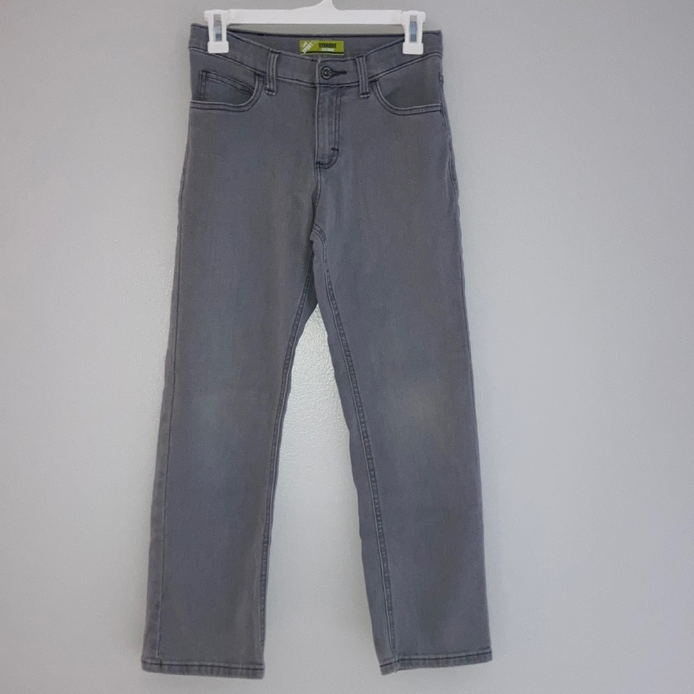 Lee Sport Active Stretch Straight Flex Denim Boys Sz 12 Regular Gray